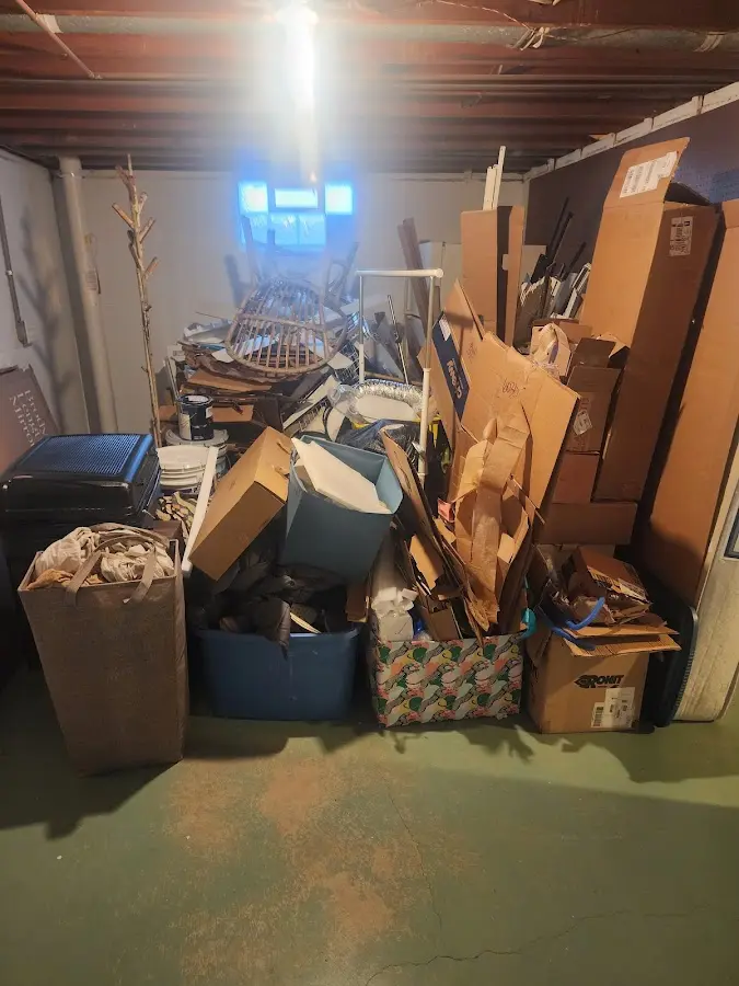 Roll-off dumpster container at job site for 15 Yard Dumpster Rental in Ham Lake